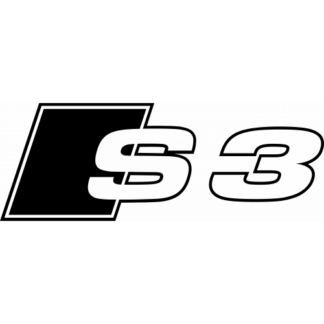 Sticker Autocollant  Audi S3 Noir Et Blanc