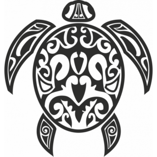 Sticker Autocollant Tortue Tribale