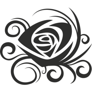 Sticker Autocollant Rose tribale