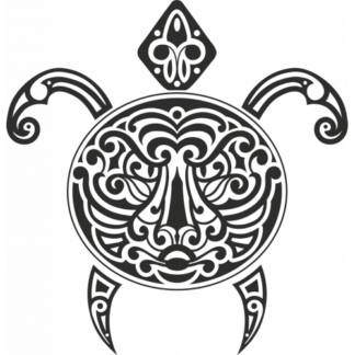 Sticker Autocollant Tortue Tribale