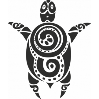 Sticker Autocollant Tortue Tribale