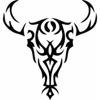 Sticker Autocollant Buffle Tribal