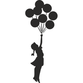 Sticker Autocollant     La Fille Aux Ballons street art L87292