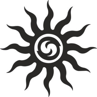 Sticker Autocollant soleil tribal