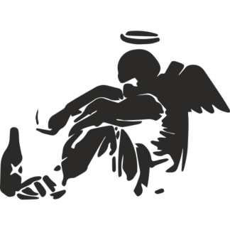 Sticker Autocollant     Ange Déchu street art L87316