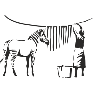 Sticker Autocollant     Zèbre Washing Zebra street art L87308