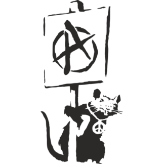 Sticker Autocollant     Rat Anarchiste street art L87297