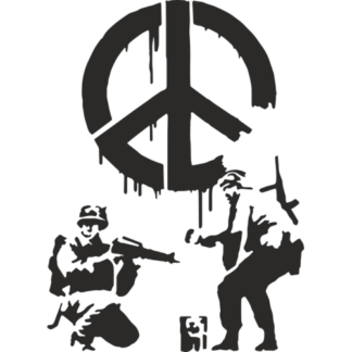 Sticker Autocollant     Soldiers Painting Peace street art L87309