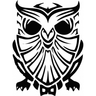 Sticker Autocollant Hibou Tribal