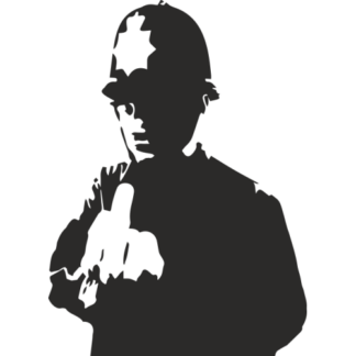 Sticker Autocollant     Policier Fuck street art L87317