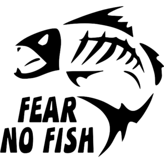 Sticker Autocollant Arête Poisson Fear No Fish pêche P87295