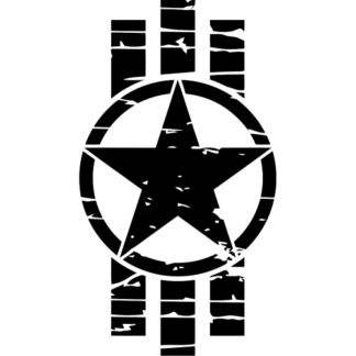 Sticker Autocollant   etoile us army dechiré