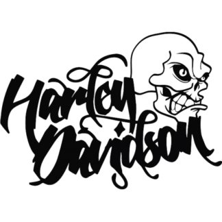 Sticker Autocollant Harley davidson skull side