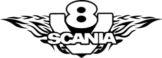 Sticker Autocollant  Scania V8 Tribal camion S87294