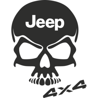 Sticker Autocollant  jeep 4x4 skull auto AM87357