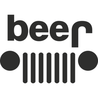 Sticker Autocollant  jeep 4x4 beer auto AM87353