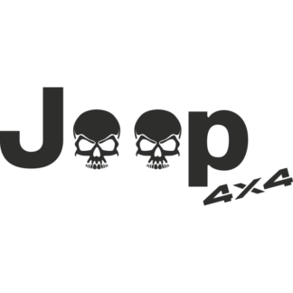 Sticker Autocollant  jeep 4x4 skull 1 auto AM87352