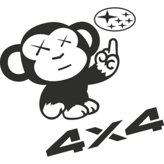 Sticker Autocollant  subaru jdm monkey auto AM87320