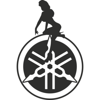 Sticker Autocollant  yamaha pin up moto AN87289