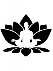 Sticker Autocollant lotus fleur AG87290