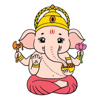 Sticker Autocollant ganesha éléphant imprimé AP87292