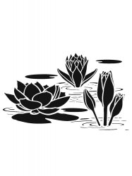 Sticker Autocollant lotus fleur AG87294