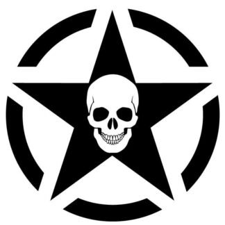 Sticker Autocollant  étoile us army skull AVw187322