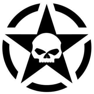 Sticker Autocollant  étoile us army  skull harley davidson skull AVw187307