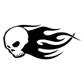 Sticker Autocollant  skull en flammes skull AVw187338