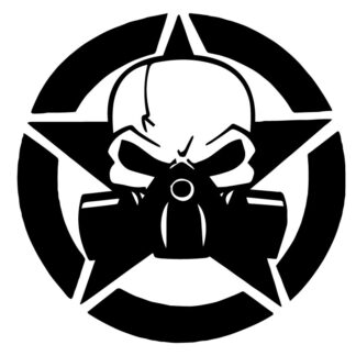 Sticker Autocollant  étoile us army  punisher biohazard skull AVw187299