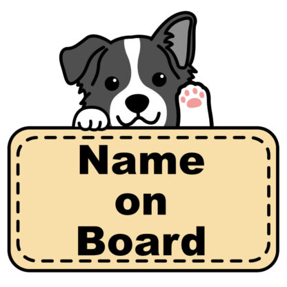 Sticker autocollant chien à bord border collie