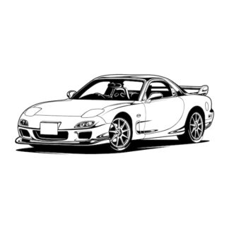 Sticker Autocollant voiture sport silouhette BVw187307