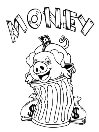 Sticker Autocollant cochon argent AV187298