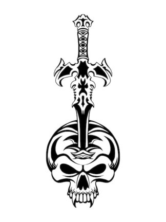 Sticker Autocollant tête de mort skull AV187299