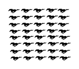 40 gommettes adhésives autocollantes mustang taille et couleur au choix