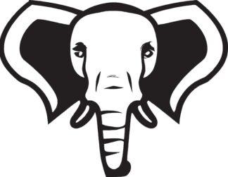 Sticker Autocollant elephant silhouette animaux SAE18738