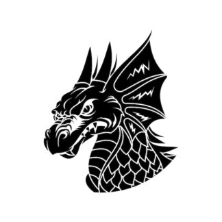 Sticker Autocollant dragon silhouette animaux SAE18731