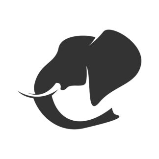 Sticker Autocollant elephant silhouette animaux SAE18732