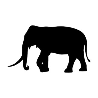 Sticker Autocollant elephant silhouette animaux SAE18740