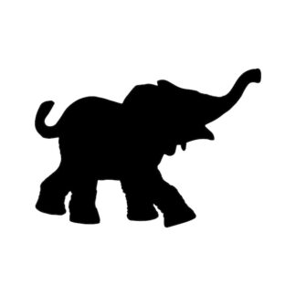 Sticker Autocollant elephant silhouette animaux SAE18741