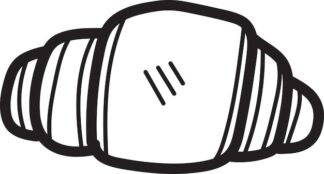 Sticker Autocollant croissant gateau nourriture NF18751