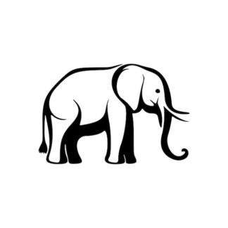 Sticker Autocollant elephant silhouette animaux SAE18730