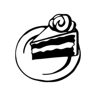 Sticker Autocollant part de gateau nourriture NF18738