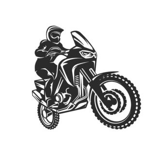 Sticker Autocollant moto cross silouhette BVw18741