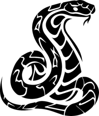 Sticker Autocollant serpent crotale jungle SCF18736