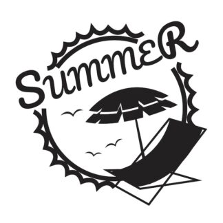 Sticker Autocollant summer parasol transat plage SCE18728
