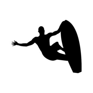 Sticker Autocollant surfeur plage SCE18743