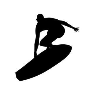 Sticker Autocollant surfeur plage SCE18741