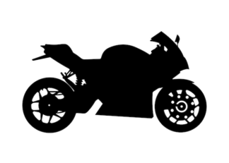 Sticker Autocollant moto  silouhette BVw18744