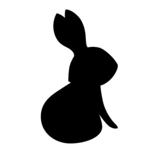 Sticker Autocollant lapin animaux  ANI1884